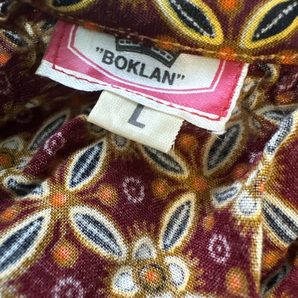 Vintage‎ Boklan Boho Medallion Co-ord Set Peasant Top & Wide Leg Shorts Large - Picture 8 of 8
